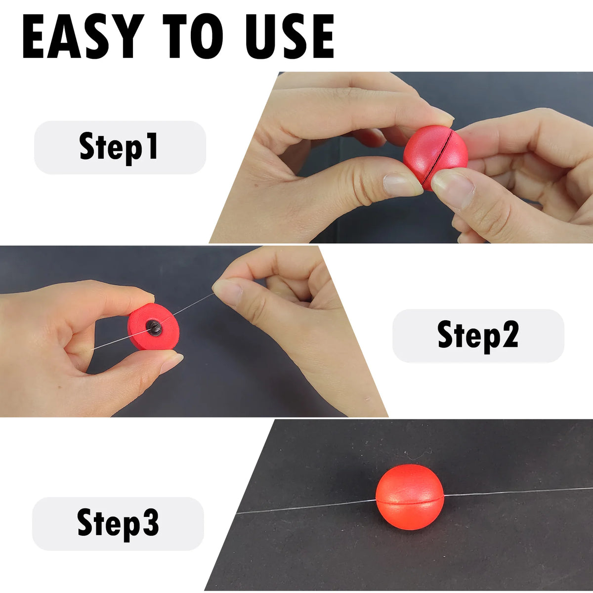 Slotted Round Fishing Floats – High Visibility Tackle for Freshwater and Saltwater