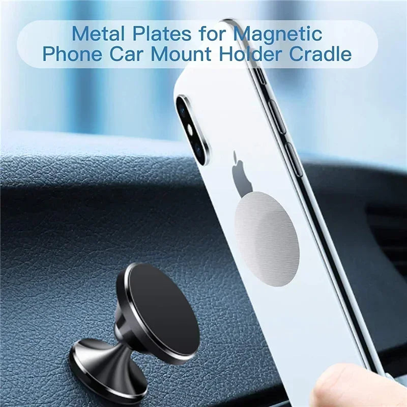 Metal Adhesive Plates – Replacement Iron Discs for Magnetic Phone Car Mounts