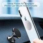 Metal Adhesive Plates – Replacement Iron Discs for Magnetic Phone Car Mounts