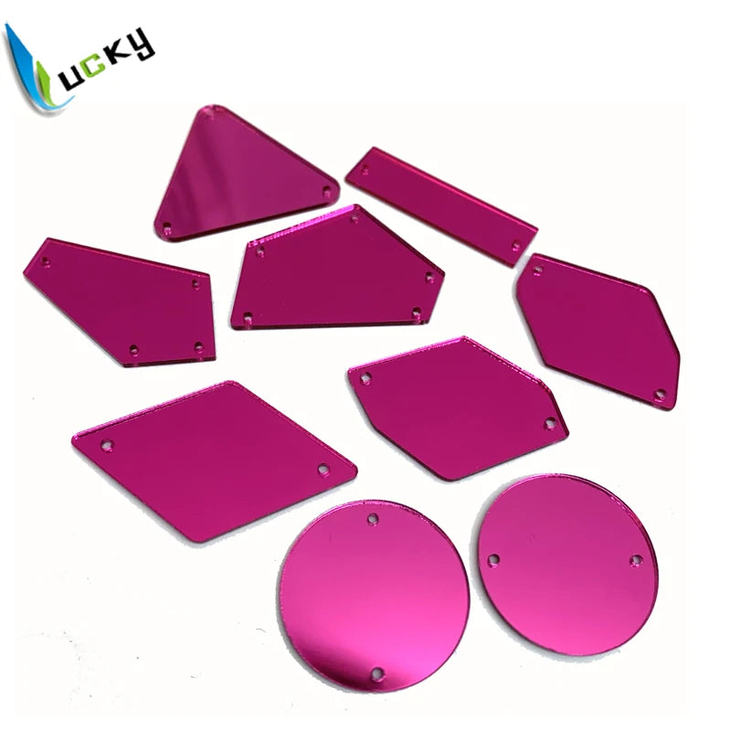 Acrylic Mirror Flat Back Beads – Sew-On Rhinestones for Clothing Embellishment