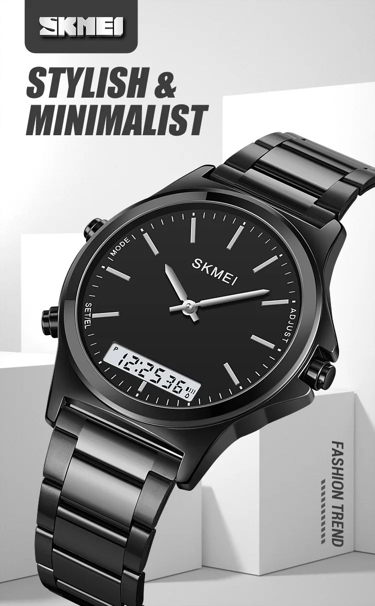 Digital Sport Watch – Waterproof Triple Time Display for Men