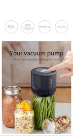 Electric Mason Can Sealer – Portable Vacuum Tool for Kitchen Food Storage