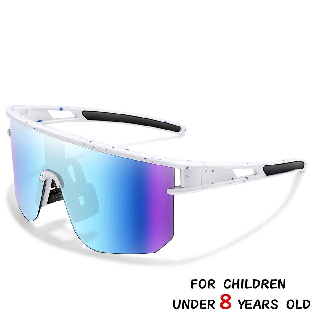 Kids Sport Cycling Sunglasses – UV400 Youth Eyewear for Outdoor Bike Baseball