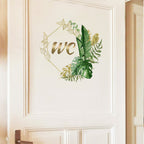 Vinyl Green Plant Wall Sticker – Waterproof Bathroom Toilet Decal Sign