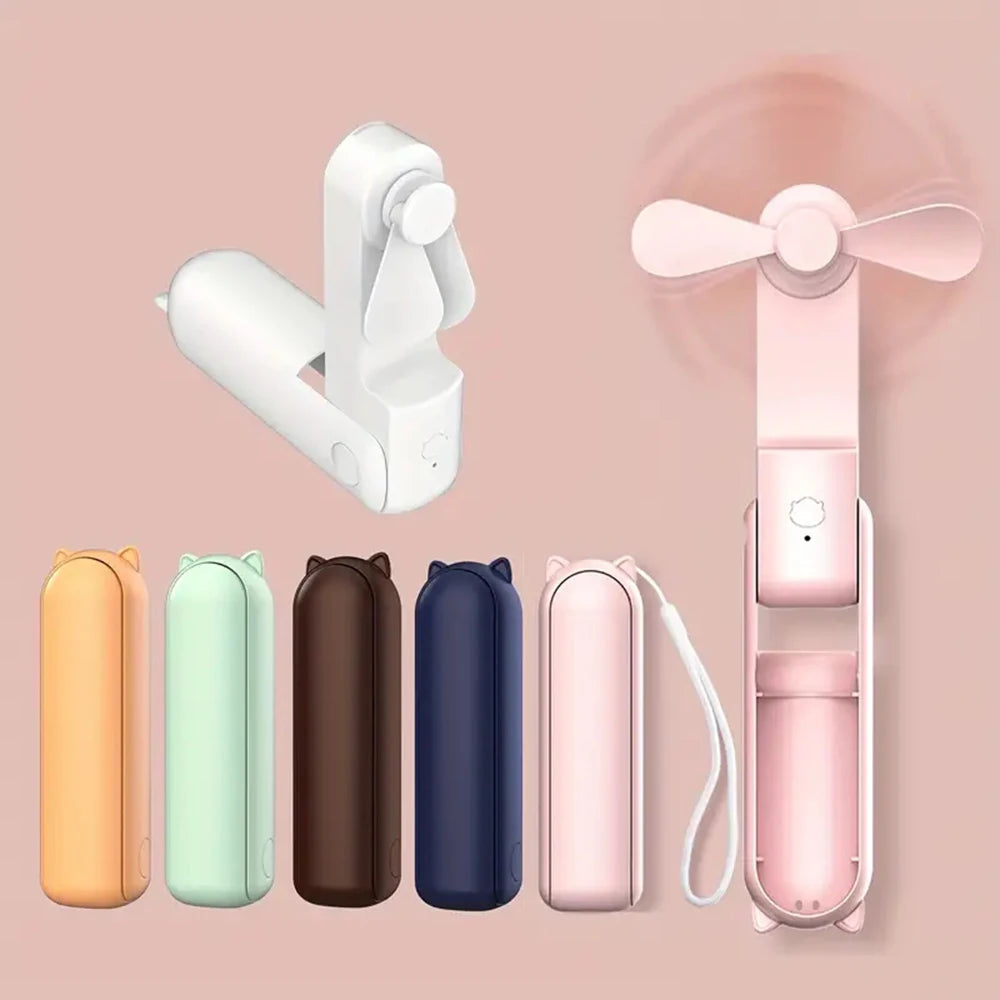 Portable Handheld Turbo Fan – Rechargeable Personal Cooler for Outdoor Travel