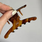 Arc Shaped Hair Clip – Vintage Brown Mint Accessory for Elegant Hairstyles