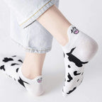 Cartoon Animal Ankle Socks – Cute Low Cut Cotton Hosiery for Women
