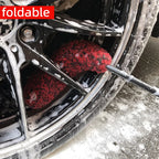 Foldable Car Wheel Brush – Plush Microfiber Hub Cleaning Tool for Detailing