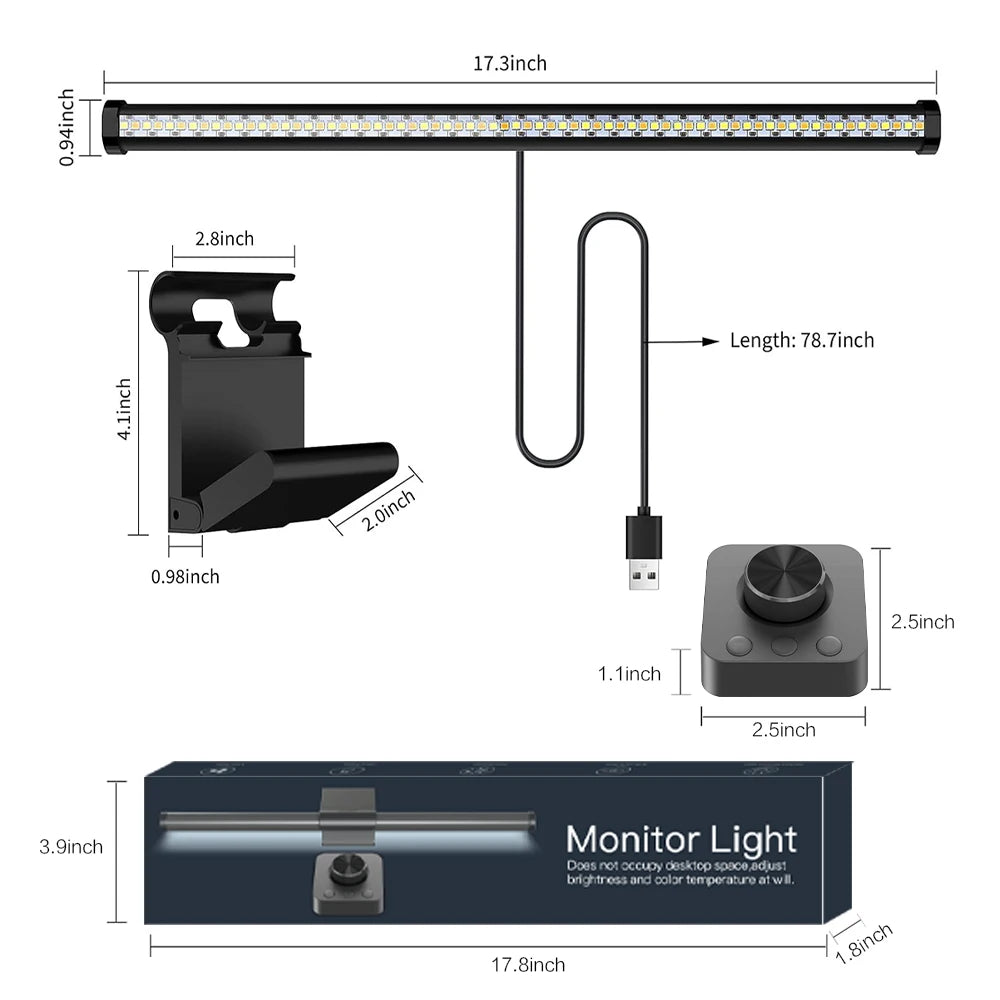 TUYA LED Monitor Light Bar – Remote Controlled E-Reading Lamp for Office