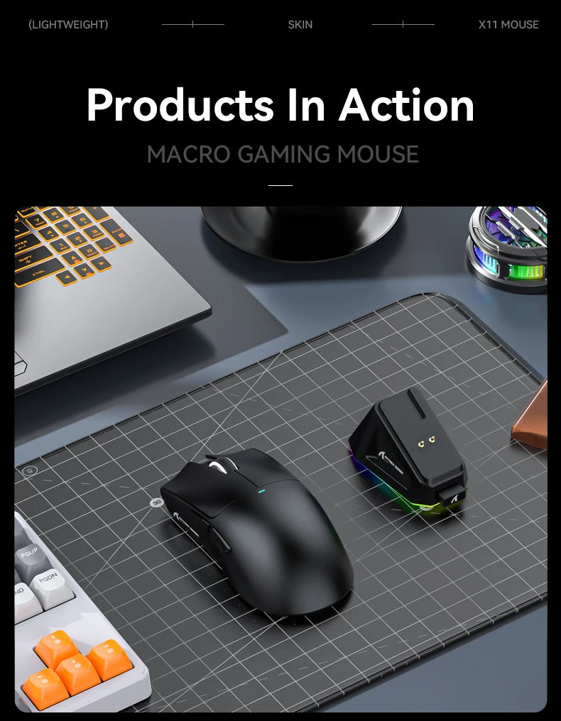 Wireless Gaming Mouse – RGB Ergonomic Bluetooth PC Mouse for Esports