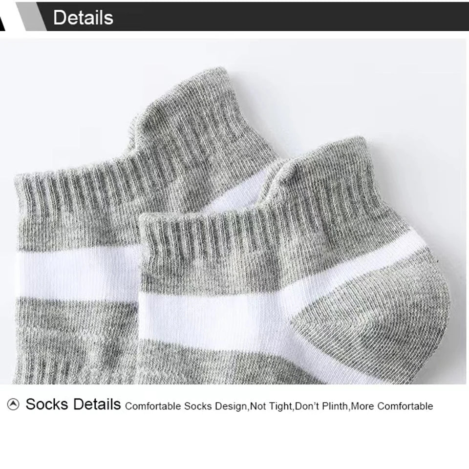 Breathable Cotton Ankle Socks – Men's Athletic Gear for Summer Outdoor Sports
