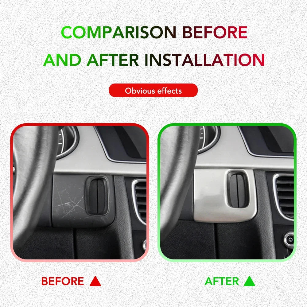 Carbon Fiber Keyhole Panel Trim – Interior Dashboard Decor for Audi A4 A5