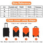 Bear Print Luggage Cover – Elastic Dustproof Suitcase Protector for Travel