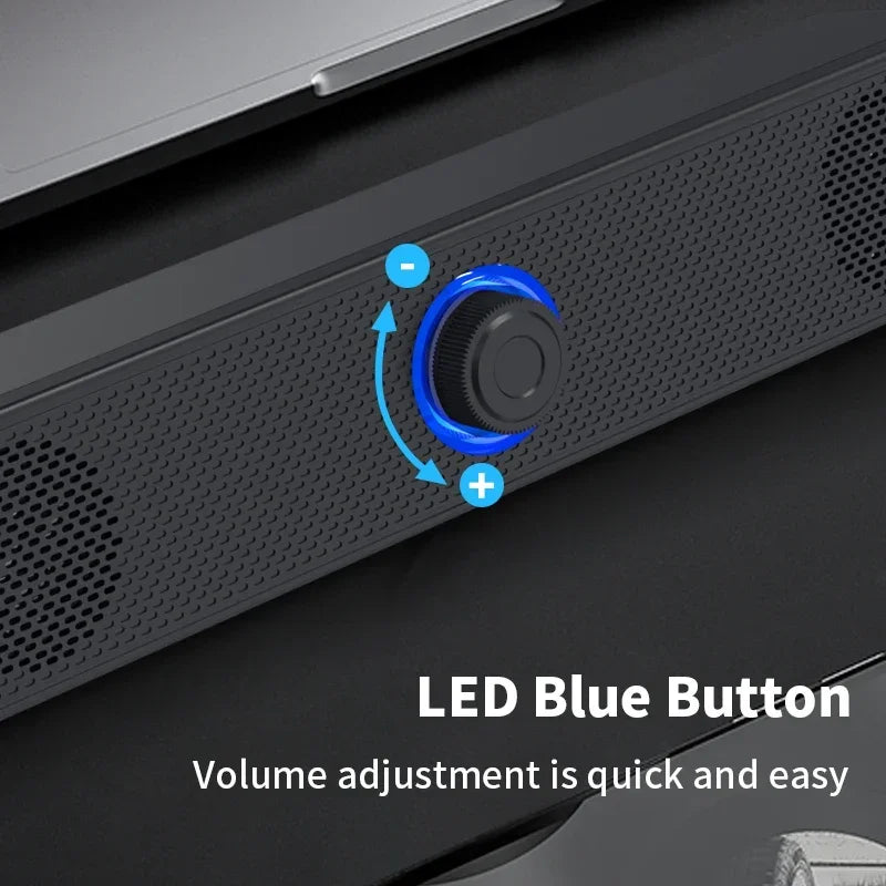 Wired Wireless PC Soundbar – Bluetooth Speaker for TV Gaming Home Theater