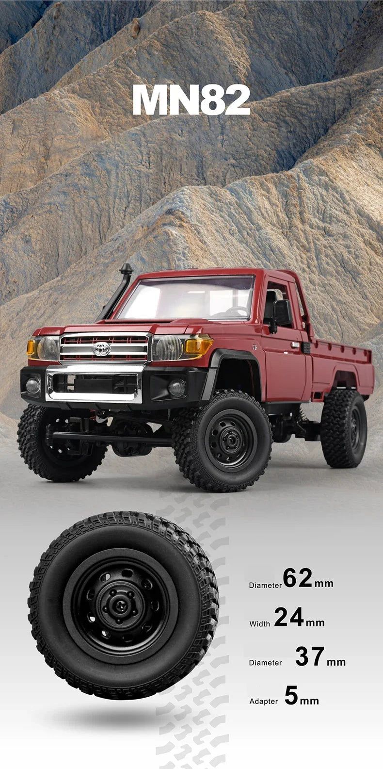 1/12 4WD RC Pickup Truck – Remote Control Off-Road Climbing Toy for Kids