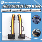 Dynamic LED Side Mirror Indicators – Sequential Turn Signals for Peugeot 308 II