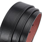 Genuine Cowskin Leather Belt – Premium Buckle Waistband for Business Casual