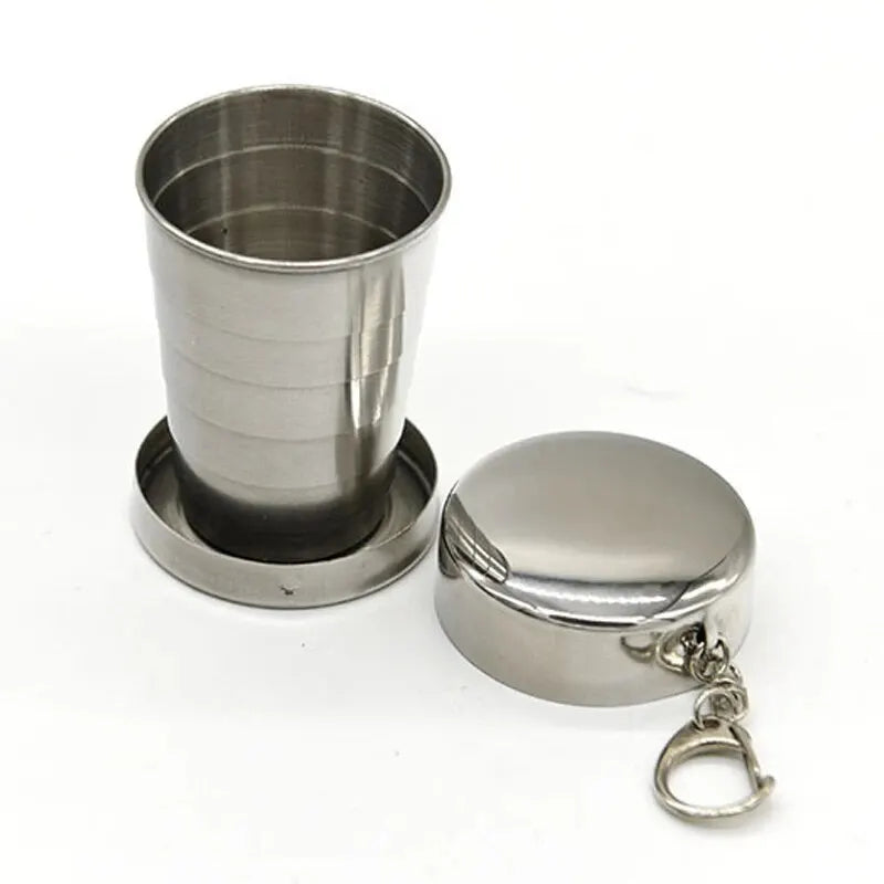 Stainless Steel Telescopic Cup – Portable Folding Drinkware for Camping