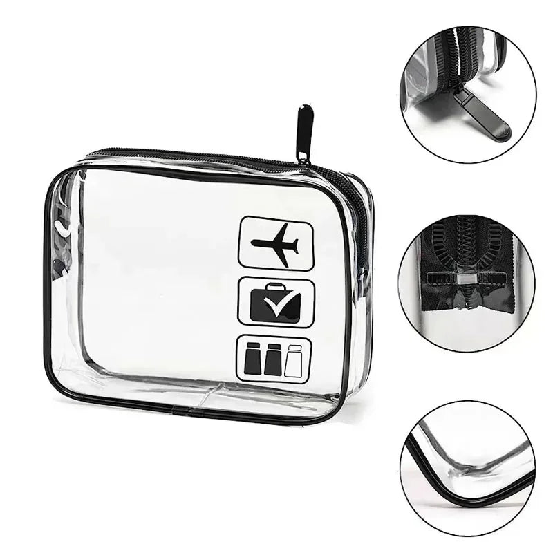 Transparent PVC Travel Toiletry Bag – Waterproof Cosmetic Organizer for Packing