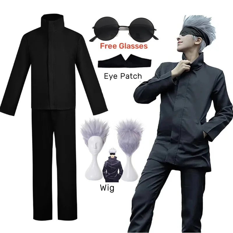 Gojo Satoru Cosplay Costume Set – Anime Uniform for Halloween