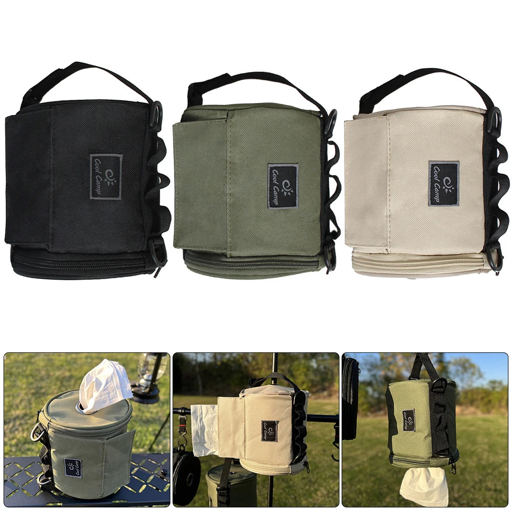 Portable Camping Tissue Case – Hanging Napkin Holder for Outdoor Hiking