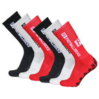 Anti-Slip Athletic Sports Socks – Stretchy Grip Crew for Football Soccer