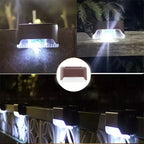 Warm White Solar LED Step Light – Waterproof Outdoor Lamp for Garden Patio