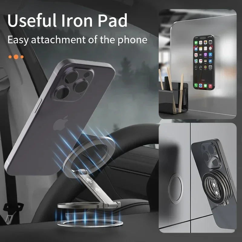 Magnetic Phone Ring Holder – Double-Sided MagSafe Kickstand for Smartphones