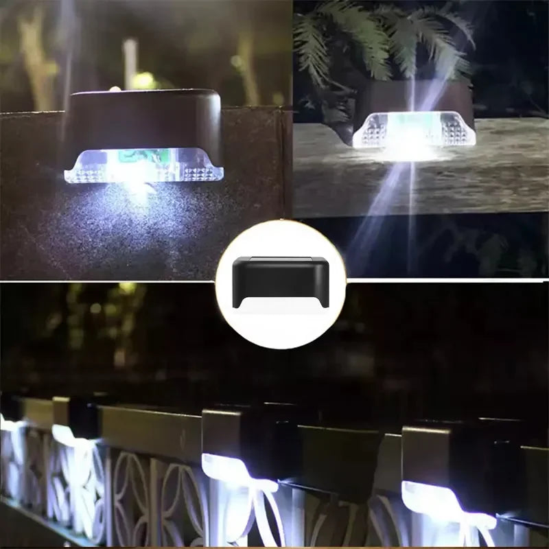 Warm White Solar LED Step Light – Waterproof Outdoor Lamp for Garden Patio