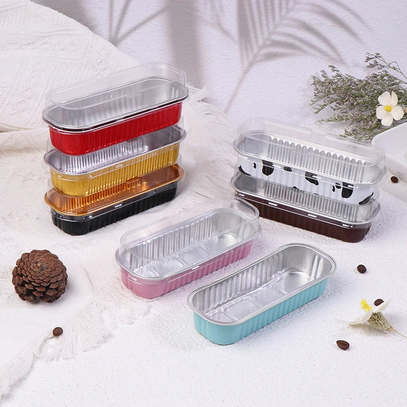 Aluminum Foil Mini Loaf Pans – 6.8oz Rectangular Containers for Home Baking