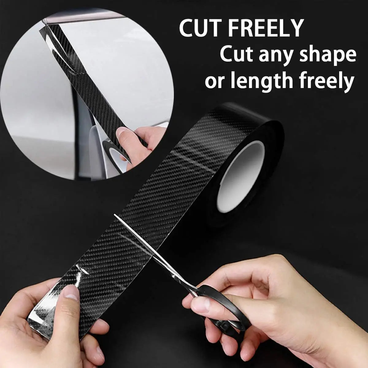 Nano Carbon Fiber Protective Strip – 10m Waterproof Tape for Car Exterior