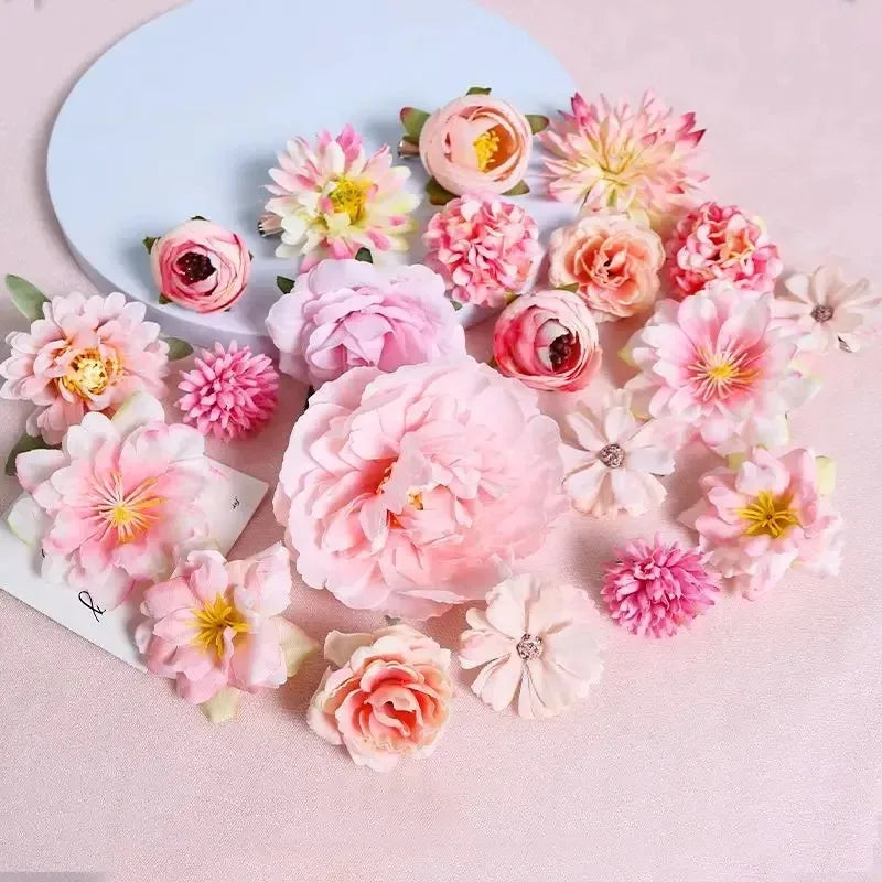 Mixed Silk Rose Artificial Flowers – Floral Decor for Weddings and DIY Crafts