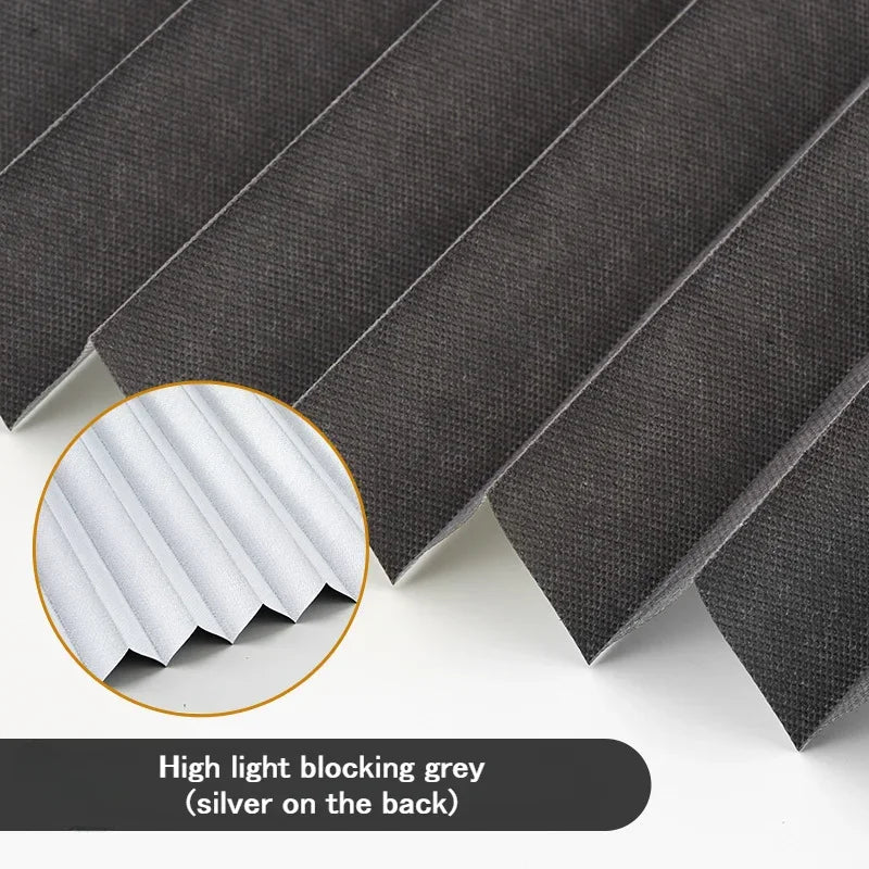 Self-Adhesive Pleated Blinds – Half Blackout Privacy Shades for Home Windows