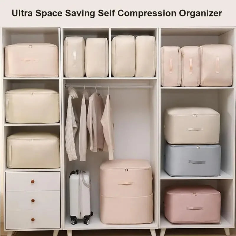 Self-Compression Storage Bag – Large Capacity Duvet Organizer for Moving