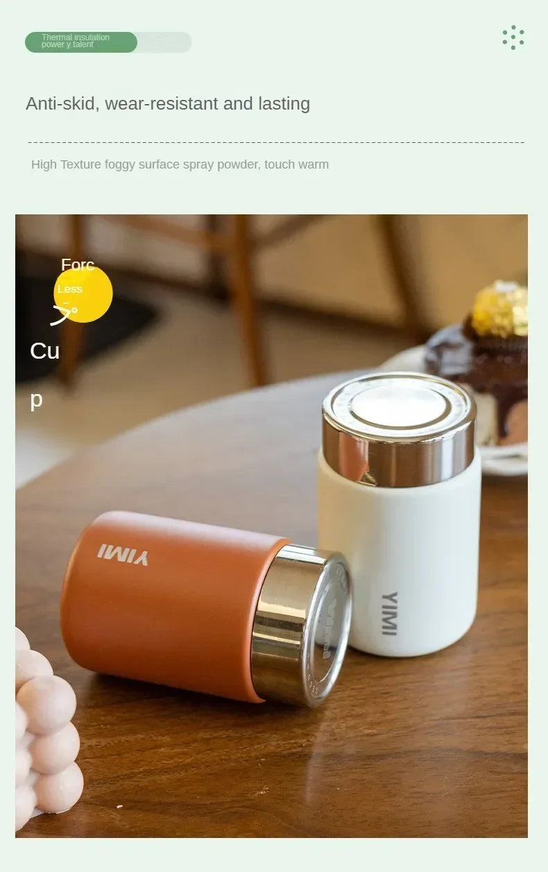 Stainless Steel Vacuum Flask – 230ml Portable Insulated Mug for Travel and Coffee