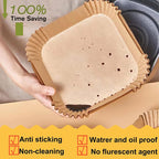 Disposable Air Fryer Parchment Liners – 9 Inch Nonstick Paper for Baking