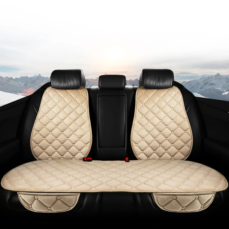Universal Plush Car Seat Cushion – Winter Warmth for Automotive Interior