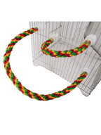 Woven Rope Parrot Toy – Bendable Multi-color Chew Perch for Parakeets