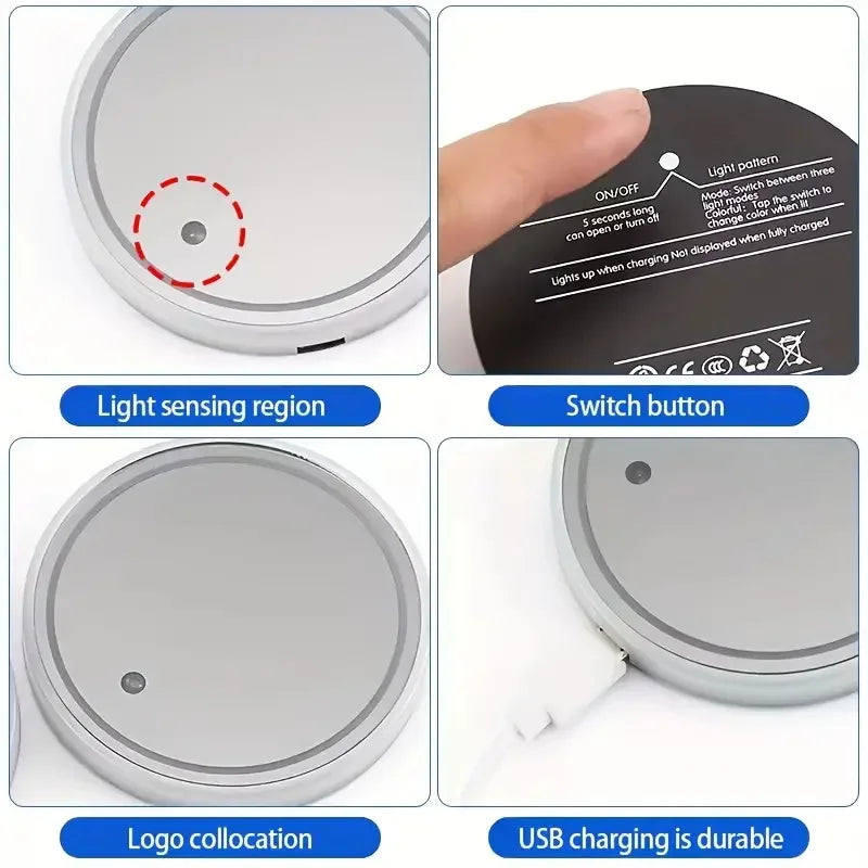 LED Car Cup Holder Coasters – Light Sensor Atmosphere Mats for Auto Interior