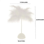 Feather LED Table Lamp – Battery-Powered Portable Night Light for Kids Bedroom