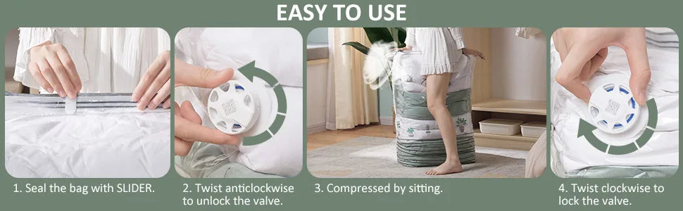 Cubic Vacuum Storage Bags – Large Plastic Compression Seals for Travel Packing