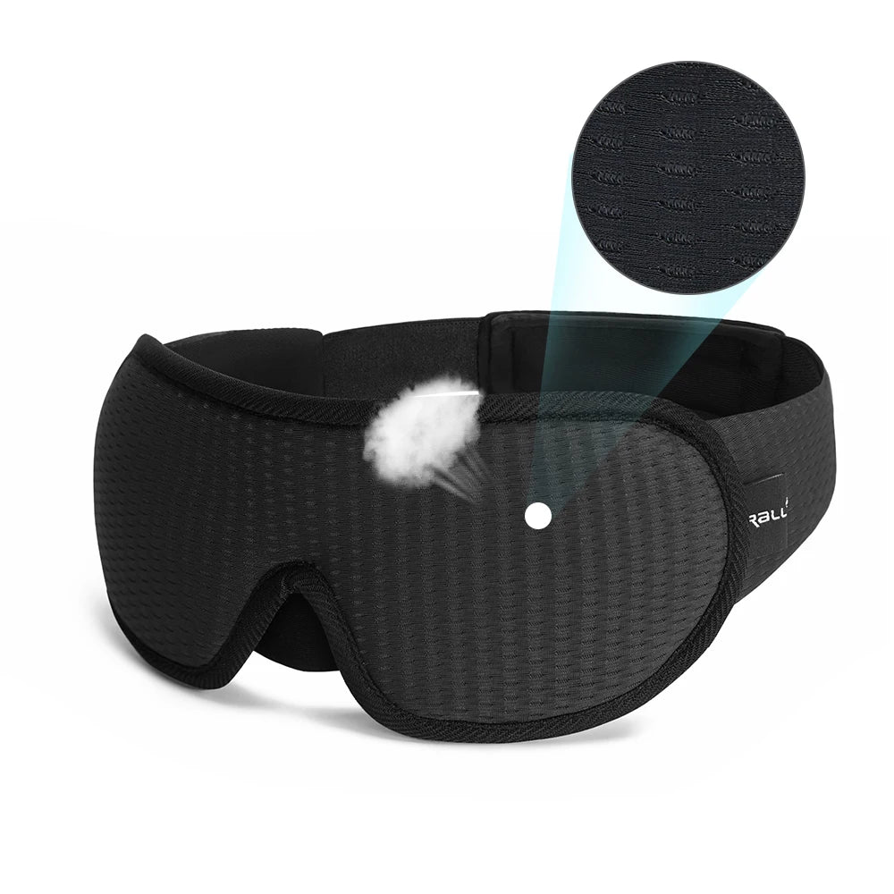 Memory Foam Sleep Mask – Ergonomic 3D Blindfold for Travel and Sleeping