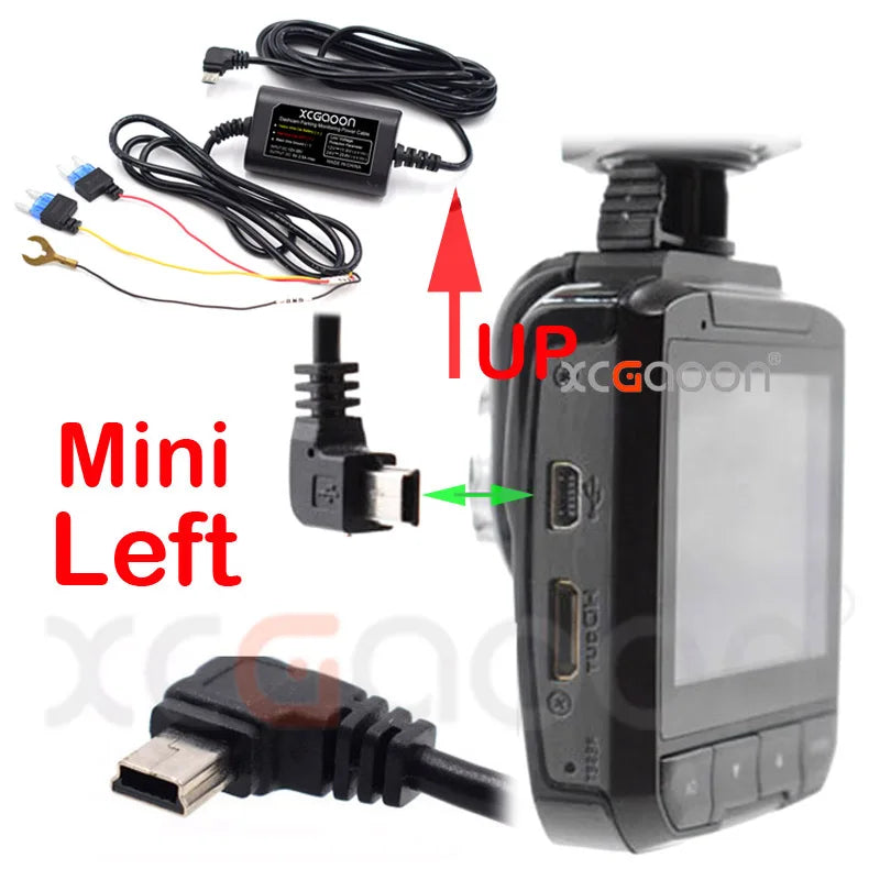 Dashcam Hardwire Kit – 12-24V USB Power Adapter for Parking Monitoring