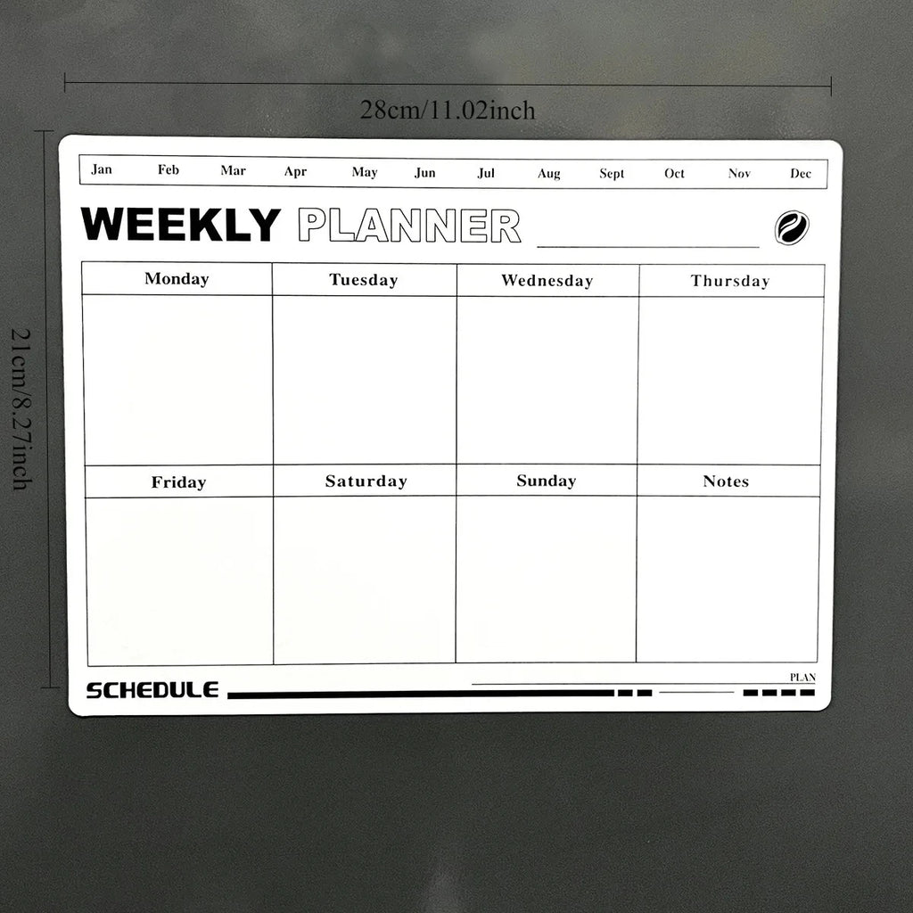 Magnetic Dry Erase Calendar – Monthly Weekly Planner for Kitchen Fridge