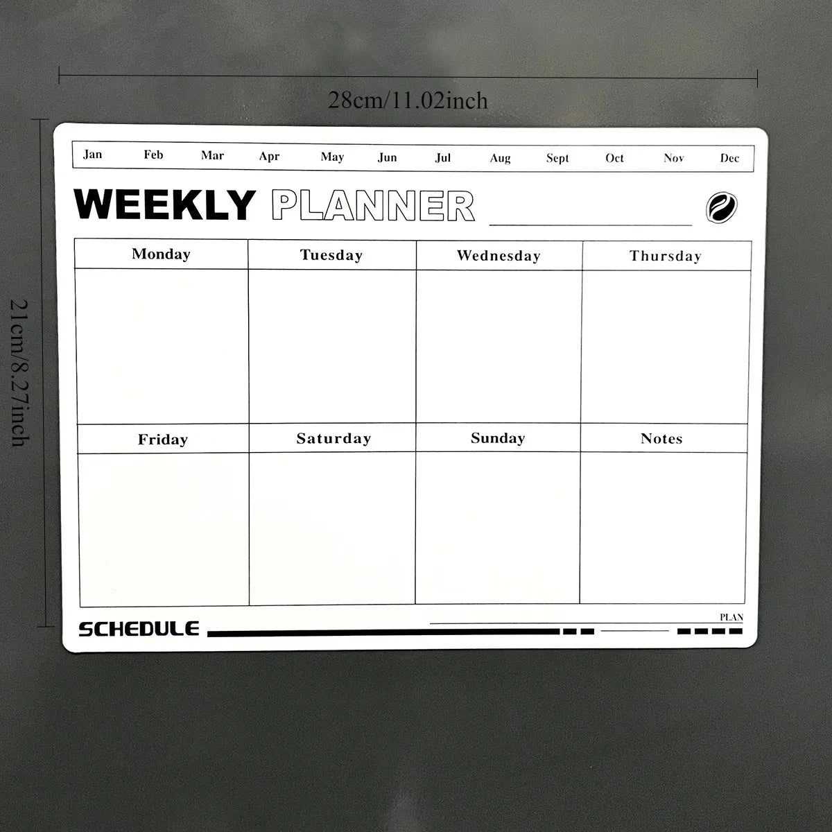 Magnetic Dry Erase Calendar – Monthly Weekly Planner for Kitchen Fridge