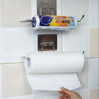 Adhesive Paper Towel Holder – Wall Mounted Rack for Kitchen Cabinet Storage