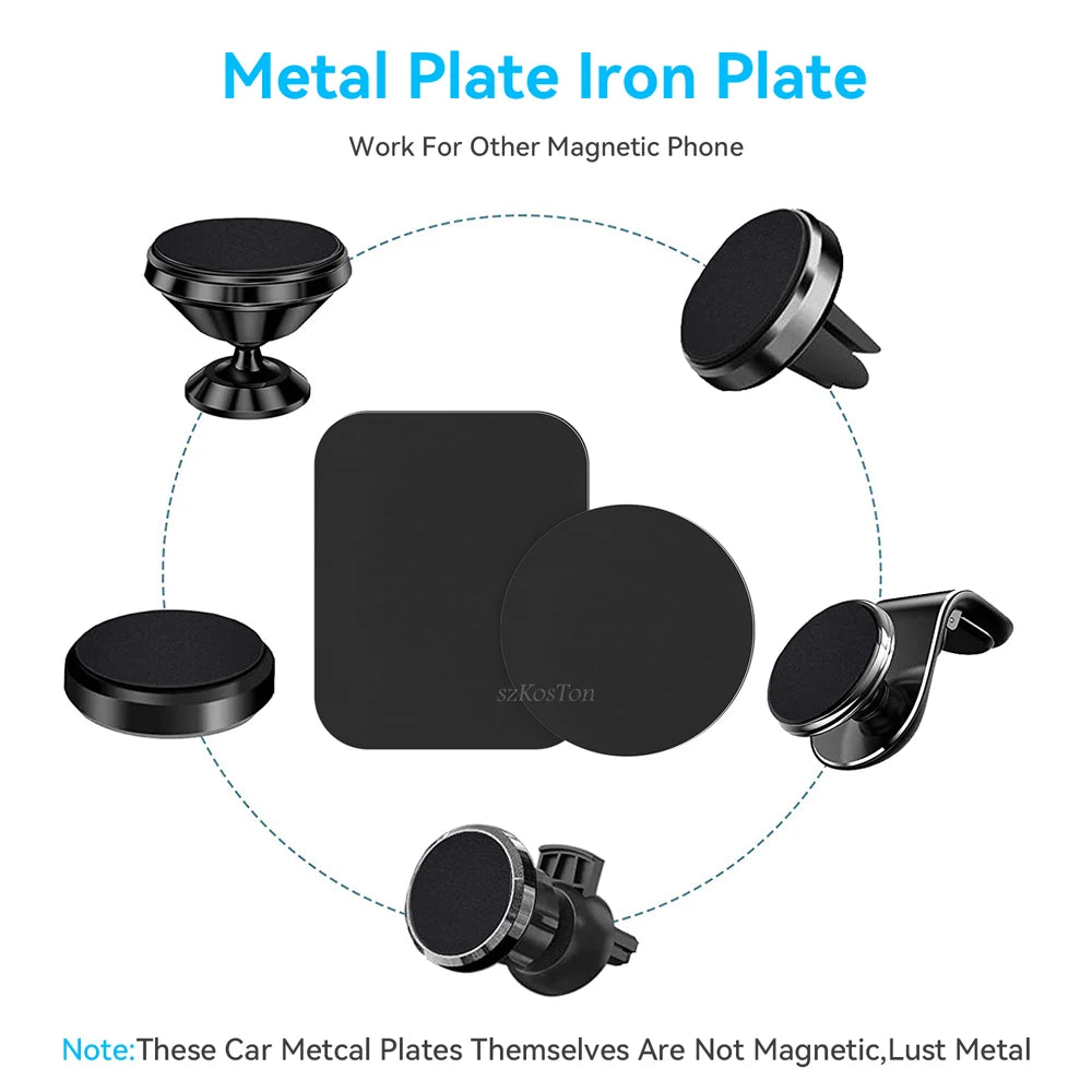 Universal Metal Magnetic Plate – Iron Disk Sticker for Car Phone Holders