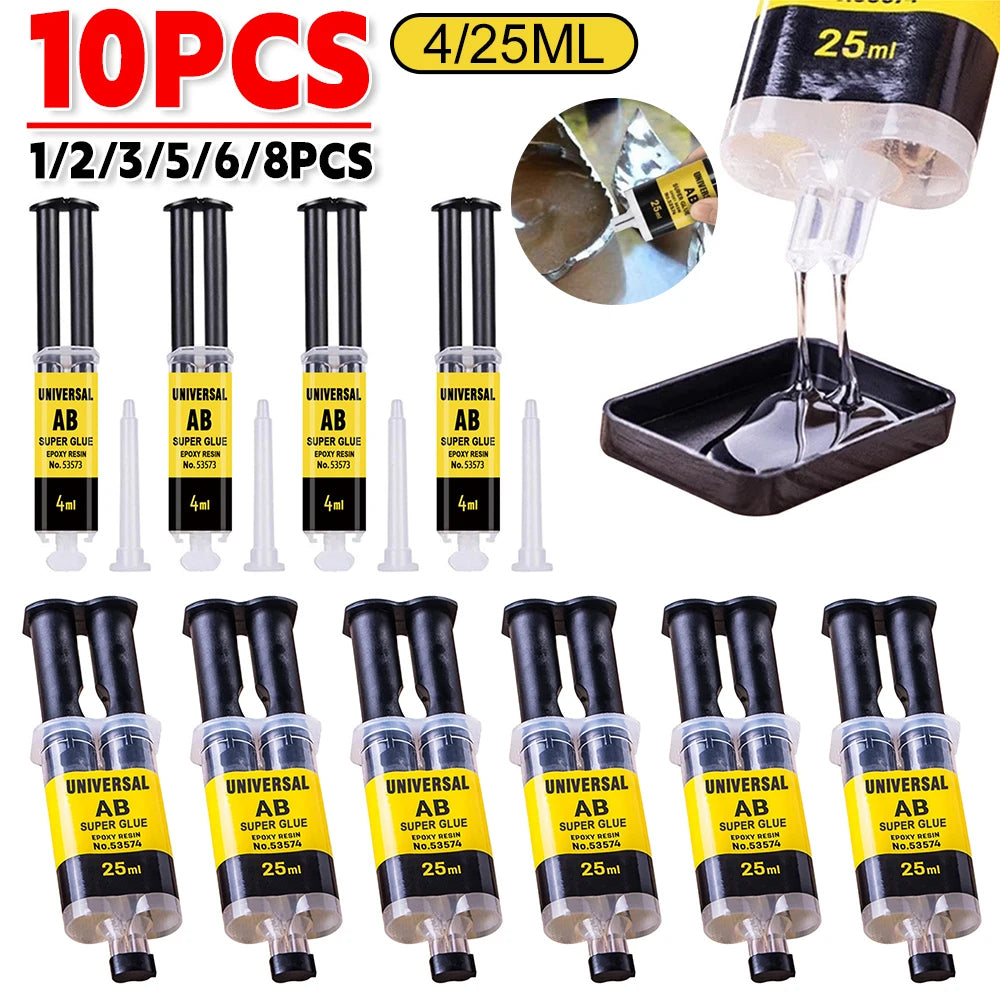 Epoxy Resin AB Glue – Waterproof Fast Setting Adhesive for Wood Metal Repair