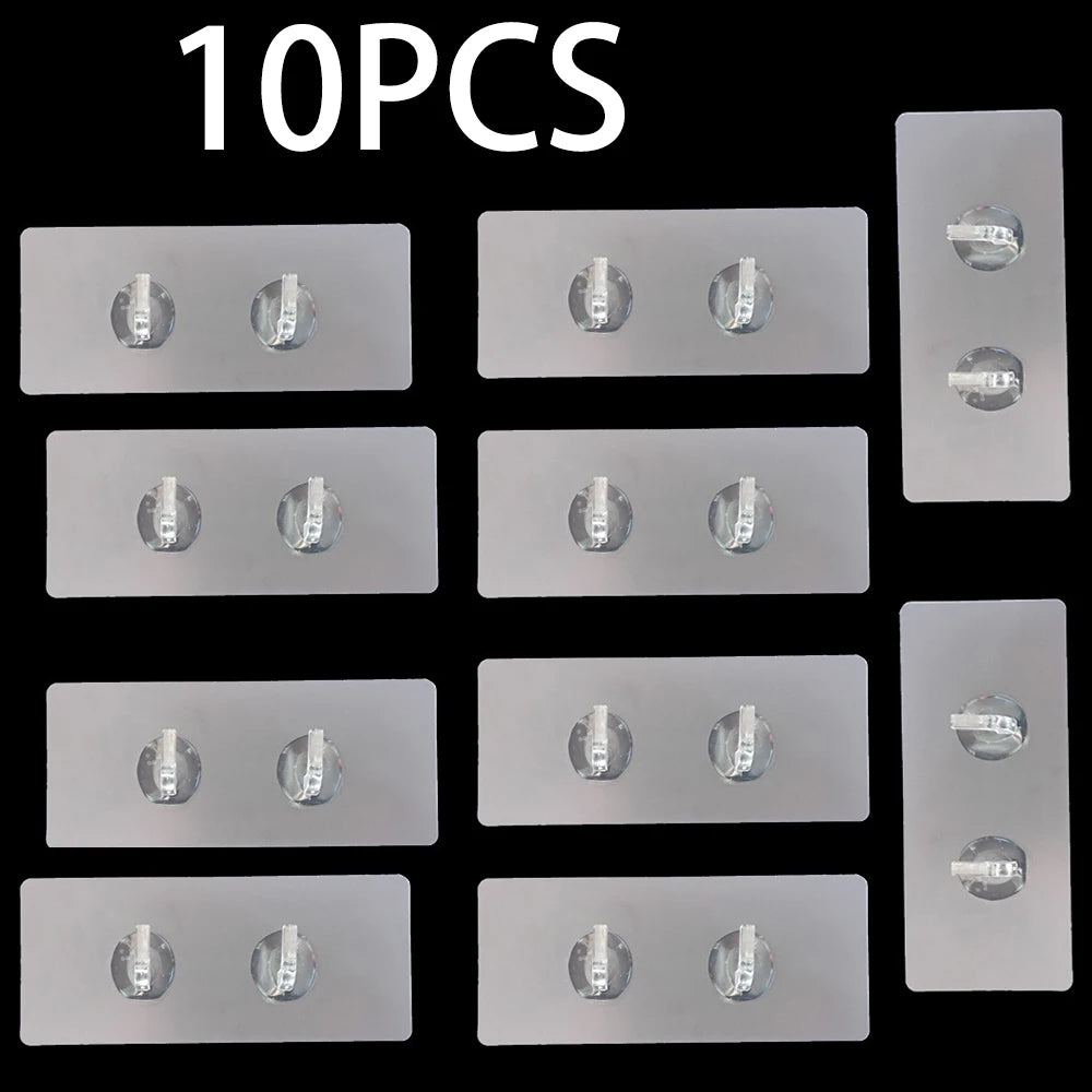 Adhesive Wall Hooks – Punch-Free Hanging Rack for Kitchen and Bathroom Storage