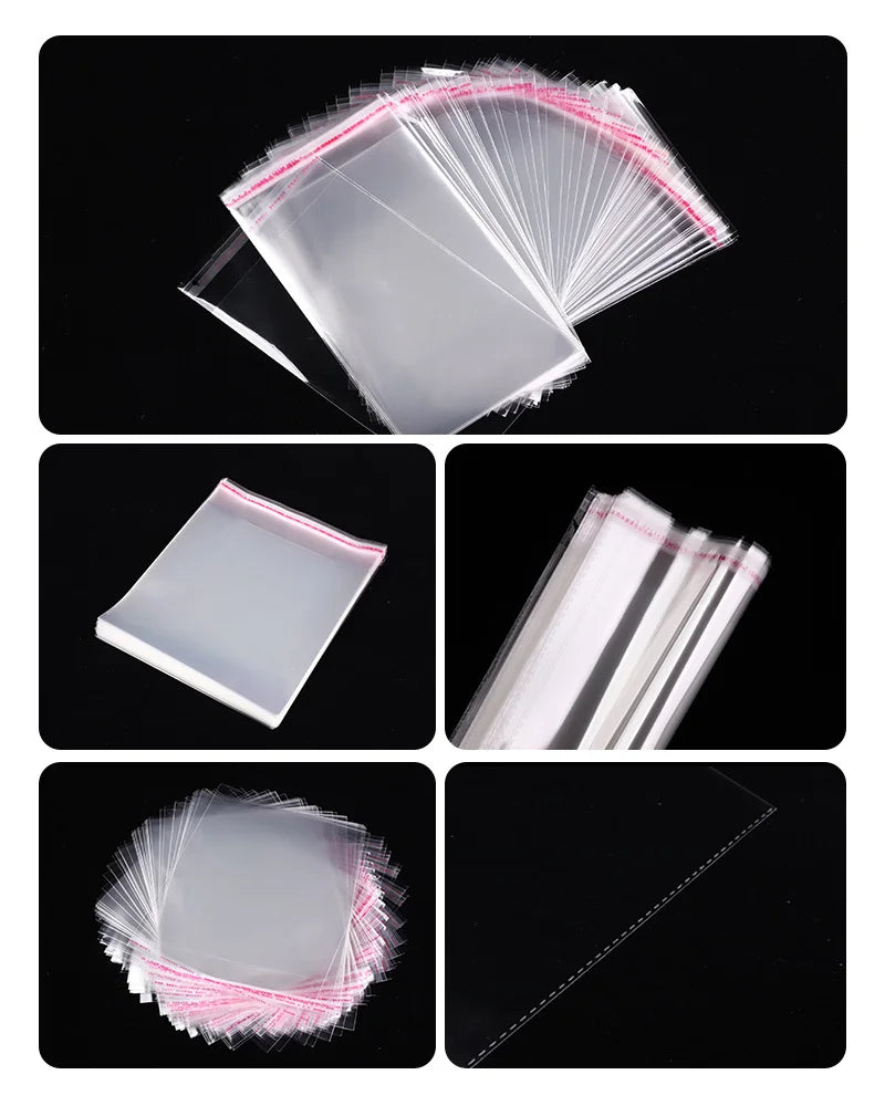 Self-Adhesive Cellophane Bags – Transparent Plastic Packaging for Jewelry Candy